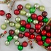 Northlight 60ct Shatterproof 3-Finish Christmas Ball Ornament Set 2.5" - Red/Green - 2 of 4