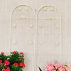 MOEPISY 2 Pack Metal Garden Trellis 71 inch x 19.7 inch Rustproof Trellis Cream White - 4 of 4