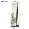 360° Swivel Jewelry Cabinet with Full Length Mirror, 360°Rotating Standing Jewelry Armoire Organizer - 4 of 4