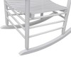 VidaXL Rocking Chair with Curved Seat White Wood - 3 of 4