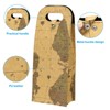 Unique Bargains Foldable Reusable PU Leather 2 Bottle Wine Gift Bag for Picnic Party - 3 of 3