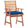 vidaXL Patio Dining Chairs 2 pcs with Cushions Solid Acacia Wood - 2 of 4