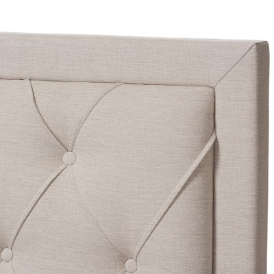 Luxurious King-Sized Light Beige Upholstered Bed with Tufted Headboard and Storage Drawers