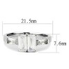 Slickblue Polished Stainless Steel Ring with Clear AAA CZ, Women’s Anniversary Ring, Oblong Pave, Sizes 5-10 - 2 of 4
