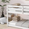 Twin Over Twin Floor Bunk Bed with Ladder and Safety Guardrails - 4 of 4