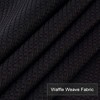 Waffle Weave Textured Solid Curtains for Bathroom Kitchen Cafe - 3 of 4