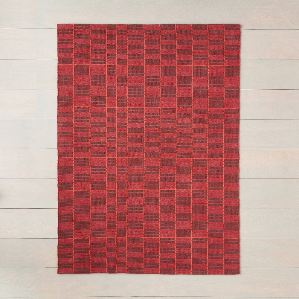 5'x7' Backing Broken Striped Rug Red - Opalhouse™ designed with Jungalow™