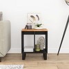vidaXL Side Table 15.7 in.x12.2 in.x18.1 in. Solid Wood Acacia&Engineered Wood - 3 of 4