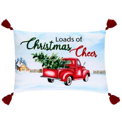 The Lakeside Collection Christmas at the Barn Embroidered Accent Pillows