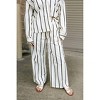 Women's Stripe Straight Leg Pants - MIOU MUSE - 4 of 4