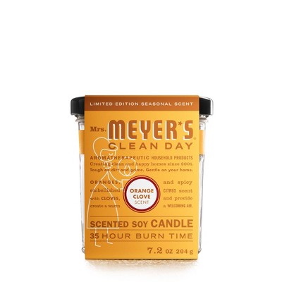 Mrs. Meyer's Clean Day Jar Candle - Orange Clove - 7.2oz