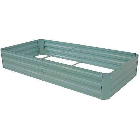 Sunnydaze Galvanized Steel Rectangle Raised Garden Bed - 3' X 6 ...