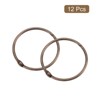Unique Bargains Carbon Steel Loose Leaf Binder Snap Shower Curtain Rings 12 Pcs - 3 of 4