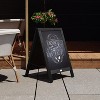 Flash Furniture Canterbury Vintage Wooden A-Frame Magnetic Indoor/Outdoor Chalkboard Sign, Freestanding Double Sided Extra Large Message Board - 3 of 4