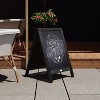 Flash Furniture Canterbury Vintage Wooden A-Frame Magnetic Indoor/Outdoor Chalkboard Sign, Freestanding Double Sided Extra Large Message Board - image 3 of 4