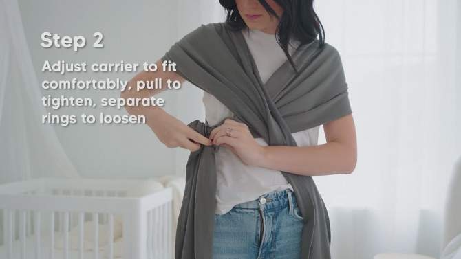 KeaBabies D-Lite Baby Wrap Carrier, Adjustable Baby Carrier, Baby Sling, Newborn, Infant, Toddler 7-44lbs, 2 of 11, play video