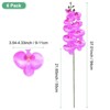Unique Bargains Artificial Orchid Flowers Nine-headed Large Faux Phalaenopsis Silk Bouquets Real Touch 37 Inch - 3 of 4