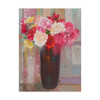 18"x24" Love In Bloom by Hooshang Khorasani - Trademark Fine Art, Gallery-Wrapped, Giclee Print, Floral Canvas Art, Modern Style, Made in USA