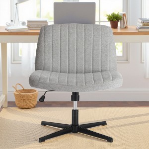 MAYEERTY Chair Armless Criss Cross Office Chair Vanity Chair for Home Office Gray - 1 of 4