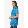 Woman Within Women's Plus Size Perfect Printed Short-Sleeve Polo Shirt - 4 of 4