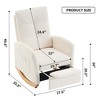 Vynxaria High Back Accent Rocking Chair with Footrest - Comfort for Every Space - 2 of 4
