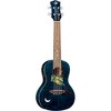 Luna Owl Quilt Top Concert Acoustic-Electric Ukulele Transparent Blue - 3 of 4
