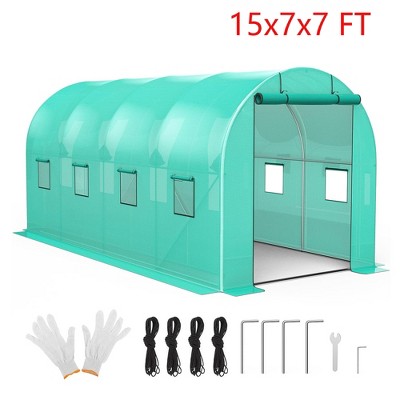 Walking in Tunnel Tent Galvanized Frame Waterproof Greenhouse