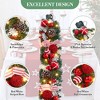 6 Ft Pre-Lit Christmas Garland, Waterproof Lighted Garland with 20 Warm White Led Lights, Pine Cones & Red Berries - 3 of 4
