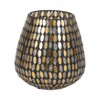 Sagebrook Home 8" Glass Votive Candle Holder - Contemporary Art Deco Bronze and Copper Tea Light Candle Holder for Home, Office, Event Decor - 2 of 4