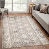 Boho Area Rugs Washable Rug Moroccan Lattice Rugs Living Room Rug Non-Slip Non-Shedding Carpet Soft Geometric Rugs - 3 of 4