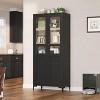 Tall Storage Cabinet with 2 Doors & Adjustable Shelves - Narrow Pantry Organizer for Kitchen, Bathroom, Dining Room, and Home Office - 2 of 4