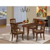 HomeStock 5-Pc Mahogany Finish Solid Wood Top - Rectangular Dining Room Set with Butterfly Leaf - Seats 4 - 2 of 4