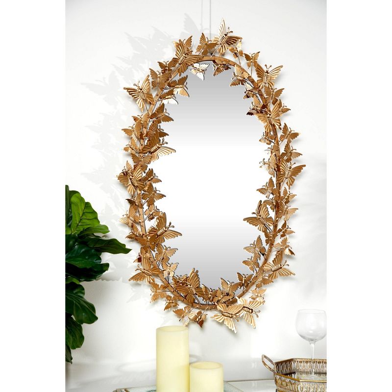 Glam Metal Butterfly Wall Mirror Gold - Olivia &#38; May, 3 of 22