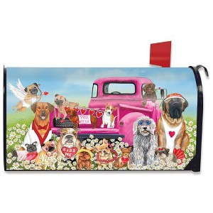 Briarwood Lane Happy Valentine's Dogs Magnetic Mailbox Cover Pupp - 1 of 2