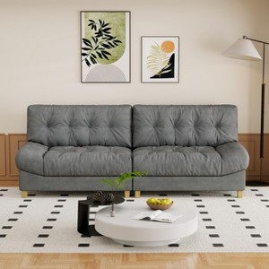 NicBex Couches for Living Room 90.5" Cloud Compression Sofa Loveseat Velvet Modern Upholstered 2 Seat Sofa for Apartment, Bedroom - 1 of 4
