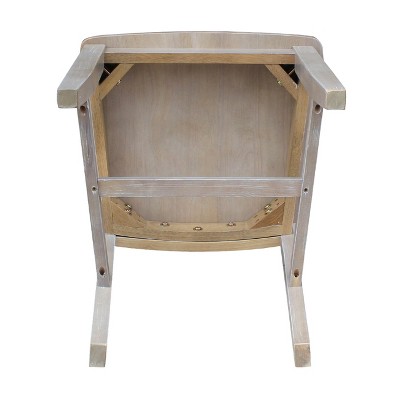 Elegant High Slat Solid Wood Cafe Chair in Rich Red