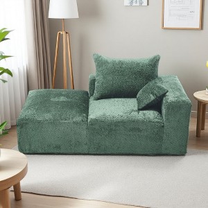 107" Chenille 2-Seater Memory Foam Sofa with Deep Seat, No Installation - 1 of 4