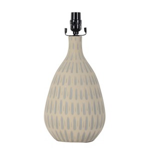 Large Retro Pattern Ceramic Table Lamp Base Gray (Includes Energy Efficient Bulb) - Project 62 , Size: Large (with Bulb)