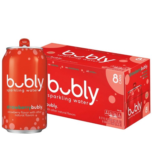bubly Strawberry Sparkling Water - 8pk/12 fl oz Cans - image 1 of 4