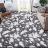 Machine Washable Area Rug - Modern Abstract Shaggy Carpet Soft Stain-Resistant Easy-Clean Accent Rug for Bedroom Kids Room Living Room Dining Office - 2 of 4