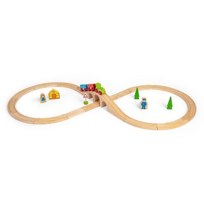 Wooden Train Set 12 Pcs – Wooden Track Train Toys For Toddlers