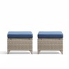 Gymojoy Outdoor Patio Footstool Ottomans with Cushion - 3 of 4