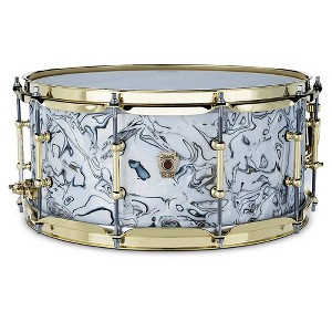 Ludwig Classic Maple Snare Drum White Mosaic With Brass Hardware 14 x 6.5 in. - 1 of 4