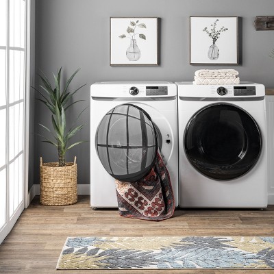 Stella Red and Blue Washable Synthetic Tribal Area Rug