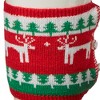 tagltd Deer Knit Sweater Mug - 18oz Red Bone China Drinkware, Dishwasher Safe, Perfect for Christmas,For Hot Beverages Tea Coco Coffee - 2 of 2