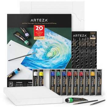 Arteza Acrylic Pouring Paint Kit, 4 oz Bottles Set, Pastel Colors - 8 Pack