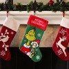 WondaPop How the Grinch Stole Christmas Grinch and Cindy-Lou Who 20" Applique Christmas Stocking - 4 of 4