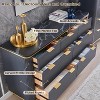 SinCiDo Fluted 7 Drawer Modern Dresser, 54" Wide Dresser TV Stand with Gold Accents, Wood Storage Organizer for Bedroom, Living Room - 4 of 4