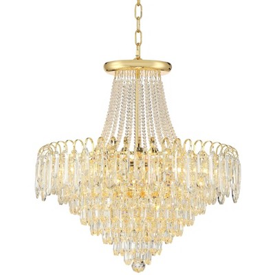 Vienna Full Spectrum Talia Gold Chandelier 22 1/4 Wide Modern Clear  Crystal Strands 13-light Fixture For Dining Room House Foyer Kitchen  Bedroom Home : Target