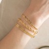 Bearfruit Jewelry Sterling Silver 18k Gold Plated Mash Chain Adjustable Bracelet - 2 of 2